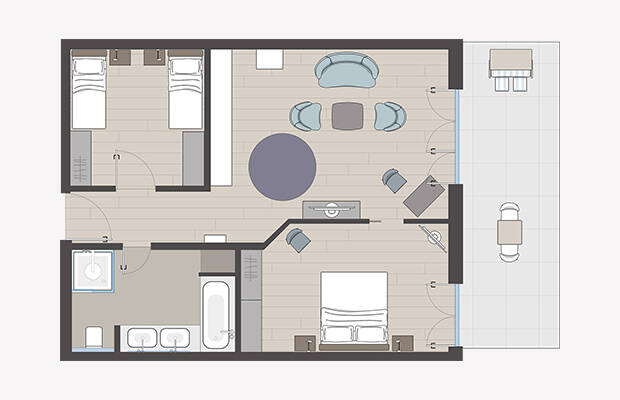 Familysuite Wattenmeerseite mit Terrasse SFTS x2