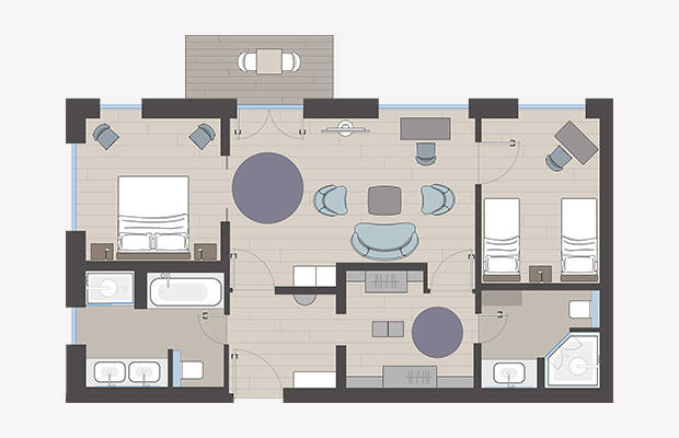 Familysuite Wattenmeerseite mit Balkon DFBS x2