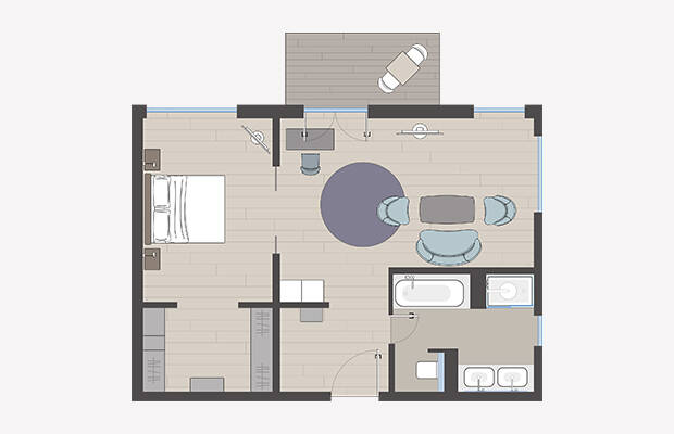 Wattenmeerseite Eckzimmer mit Balkon DSBES x2