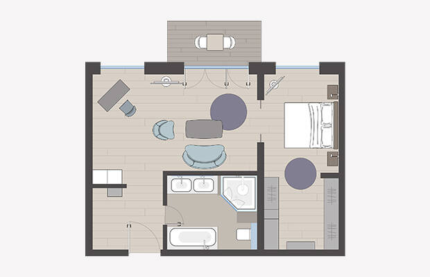 Wattenmeerseite mit Balkon DSBS x2