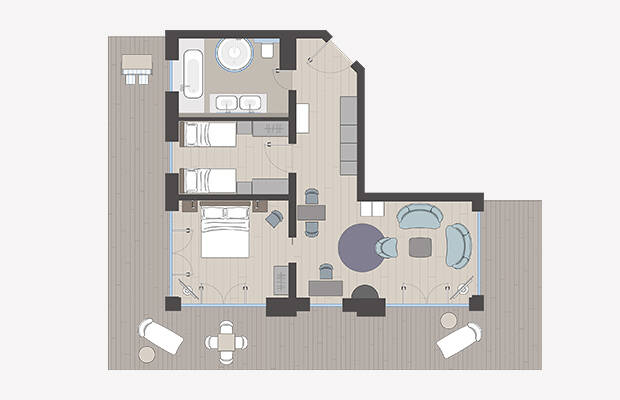 Familysuite Gartenseite mit Dachterrasse EFB x2